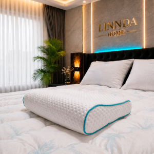 Lüks Mini Ortopedik Visco Yastık – Boyun Destekli